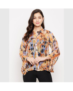 Women'S Designer Solid Satin Shirt Purple Solid
